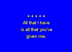 ttttt
All that l have

is all that you've
gNenIne,