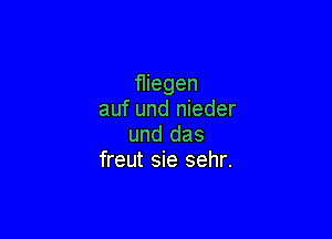 fliegen
auf und nieder

und das
freut sie sehr.