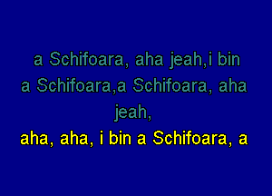 aha, aha, i bin a Schifoara, a