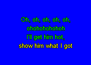 Oh, oh, oh, oh. oh,
ohohohohohoh

ngarmnhm,
show him what I got