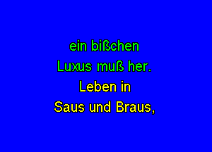 ein bchhen
LummlnuBheL

Lebenin
Saus und Braus,