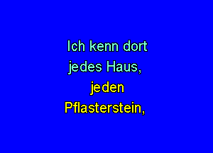 Ich kenn dort
jedes Haus,

jeden
Pflasterstein,