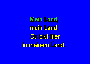 Mein Land,
mein Land

Du bist hier
in meinem Land.