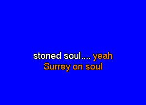 stoned soul.... yeah
Surrey on soul