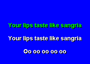 Your lips taste like sangria

Your lips taste like sangria

Oooooooooo