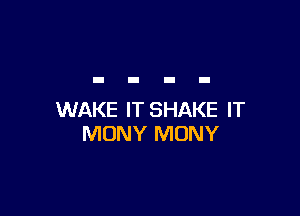 WAKE IT SHAKE IT
MONY MONY