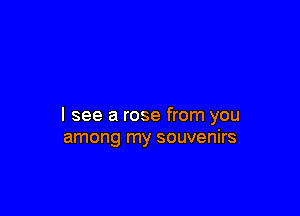 I see a rose from you
among my souvenirs