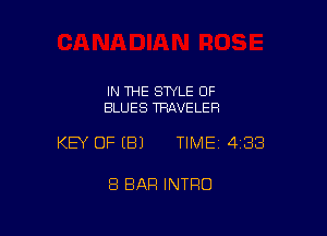 IN THE STYLE OF
BLUES TRAVELER

KEY OF (81 TIME14i33

8 BAR INTRO