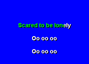 Scared to be lonely

000000

000000