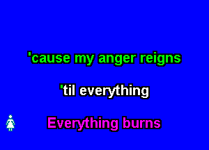'cause my anger reigns

'til everything