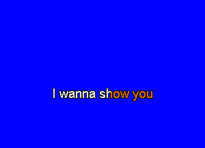 I wanna show you