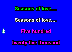 Seasons of love....

Seasons of love....