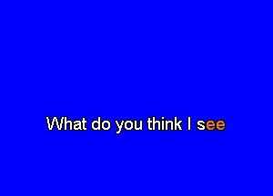 What do you think I see