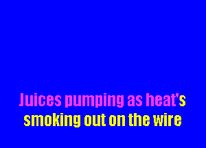 llliGBS numning as neat's
smoking Olll on the wire