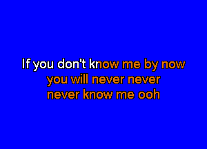 lfyou don't know me by now

you will never never
never know me ooh