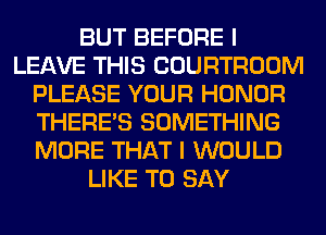 BUT BEFORE I
LEAVE THIS COURTROOM
PLEASE YOUR HONOR
THERE'S SOMETHING
MORE THAT I WOULD
LIKE TO SAY