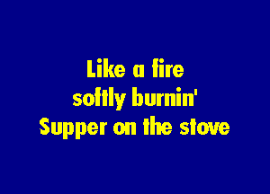 like a lire

sollly burnin'
Supper on Ike stove