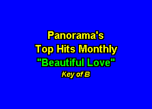 Panorama's
Top Hits Monthly

Beautiful Love
Kcy ofB