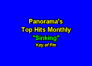 Panorama's
Top Hits Monthly

Sinking
Key ome