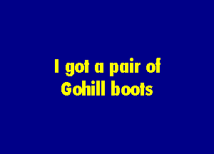 I got a pair of

Gohill boots