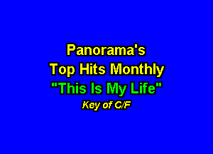 Panorama's
Top Hits Monthly

This Is My Life
Key ofCXF