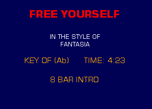 IN THE SWLE OF
FQNTASIA

KEY OF EAbJ TIME 4123

8 BAR INTRO