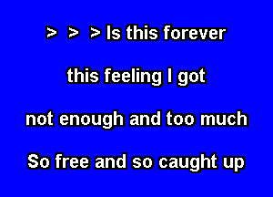ta Is this forever

this feeling I got

not enough and too much

80 free and so caught up