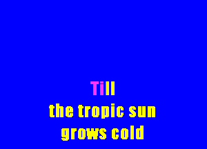 Till
the Ironic sun
grows cold