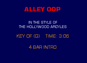 IN THE STYLE OF
THE HOLLYWOOD ARGYLES

KEY OF ((31 TIME 308

4 BAR INTRO