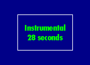 lnsIrumenlul
28 seconds