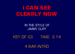 IN THE STYLE OF
JIMMY CLIFF

KEY OFIDJ TIME 3'14

4 BAR INTRO