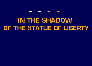 IN THE SHADOW
OF THE STATUE OF LIBERTY