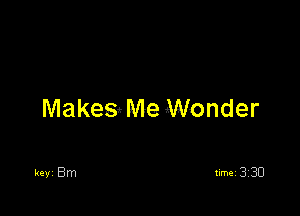 MakesMe Wonder