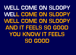 WELL COME ON SLOOPY
WELL COME ON SLOOPY
WELL COME ON SLOOPY
AND IT FEELS SO GOOD
YOU KNOW IT FEELS
SO GOOD