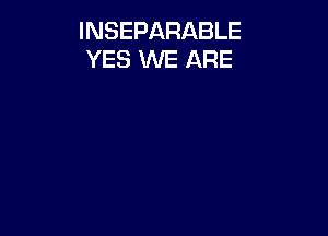 INSEPARABLE
YES WE ARE