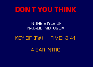 IN THE STYLE 0F
NATALIE IMBFIUGLIA

KEY OF EH69) TIME13141

4 BAR INTRO