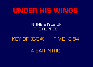IN THE STYLE OF
THE HUPPES

KEY OF (CID?) TIME 3154

4 BAR INTRO