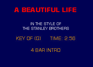 IN THE STYLE OF
THE STANLEY BROTHERS

KEY OF ((31 TIME 2158

4 BAR INTRO