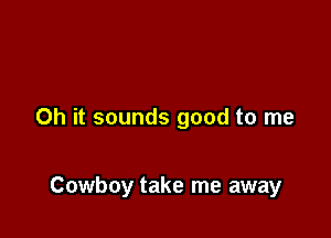 Oh it sounds good to me

Cowboy take me away