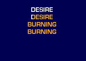 DESIRE
DESIRE
BURNING

BURNING