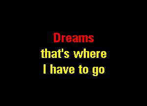 Dreams

that's where
l have to go
