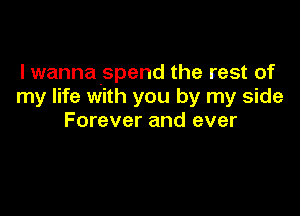 Iwannaspend the rest of
my life with you by my side

Forever and ever