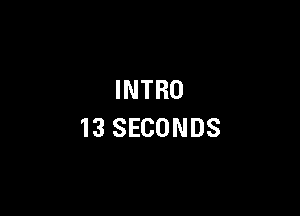 INTRO

13 SECONDS