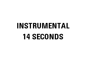 INSTRUMENTAL
14 SECONDS