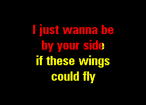 I just wanna be
by your side

if these wings
could fly