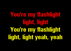 You're my flashlight
light, light

You're my flashlight
light, light yeah, yeah