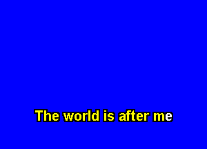 The world is after me