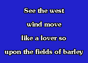 See the west
wind move

like a lover so

upon the fields of barley