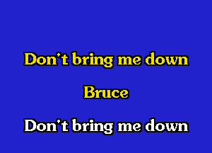 Don't bring me down

Bruce

Don't bring me down