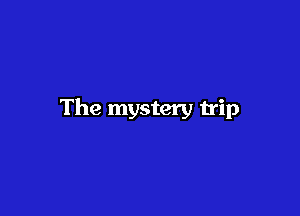 The mystery trip